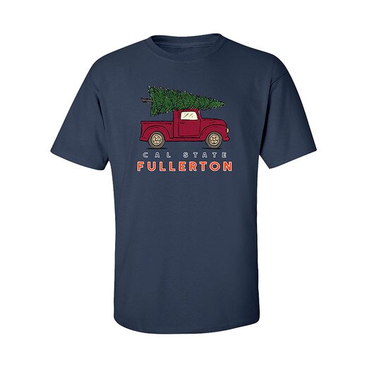 CSUF Holiday Red Truck Tee - Navy